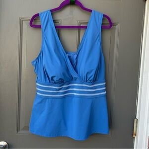 Lands’ End Blue Swim Top